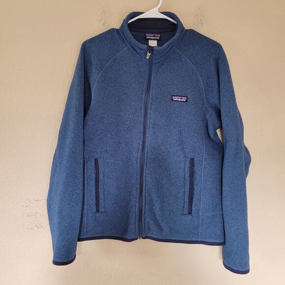 Patagonia Jacket Mens Small Blue Better Sweater Full Zip Pockets Outdoors Hiking - Picture 1 of 5